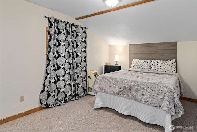 16845 Second Creek Rd, Leavenworth, WA 98826 - bedroom featuring vaulted ceiling and carpet