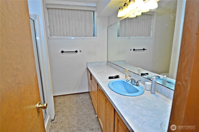 113 19th Ave SE, Puyallup, WA 98372 - bathroom with a shower with shower door and vanity