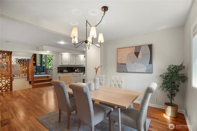 118 NW 132nd St, Seattle, WA 98177 - dining area featuring light wood-style floors, a chandelier, and recessed lighting