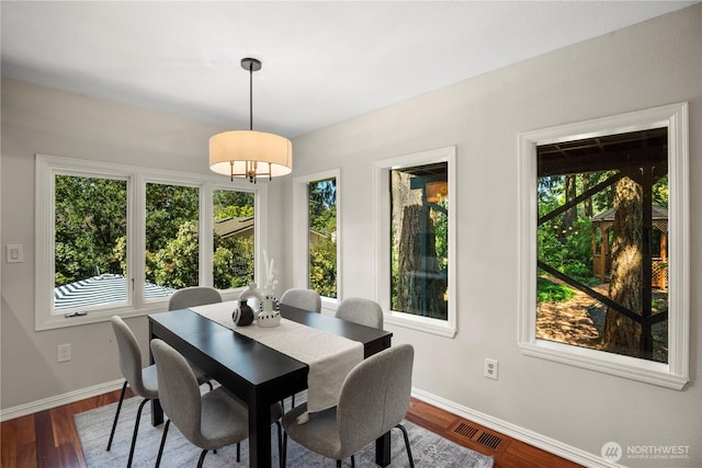 118 NW 132nd St, Seattle, WA 98177 - dining room with healthy amount of natural light and dark wood-style floors
