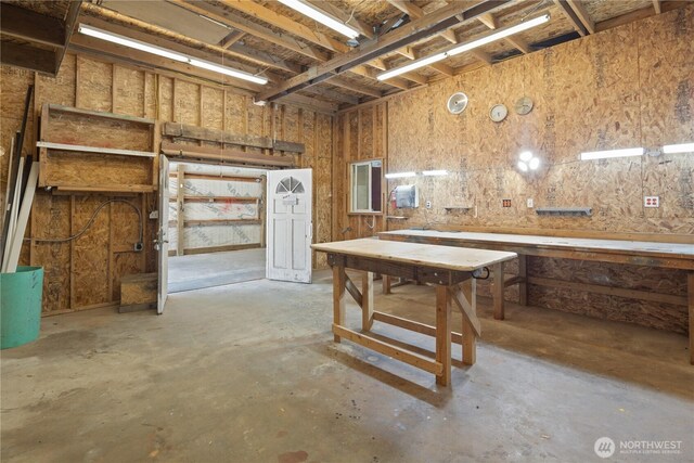 27114 320th Ave SE, Ravensdale, WA 98051 - misc room featuring a workshop area and concrete flooring