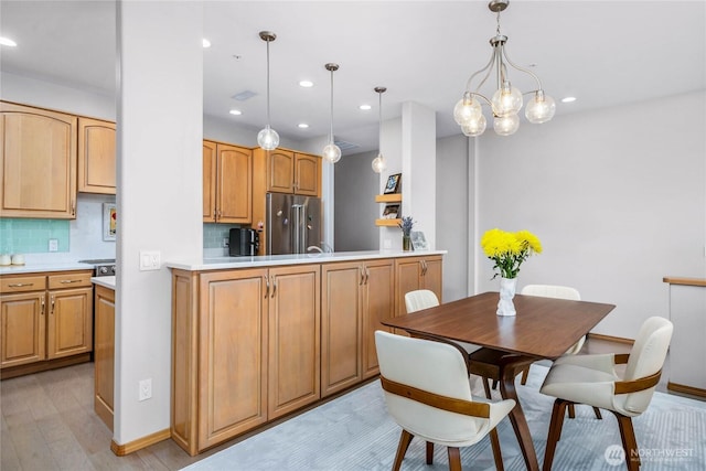 2401 Skyline Way Unit 203E, Anacortes, WA 98221 - dining space with recessed lighting and light wood-type flooring