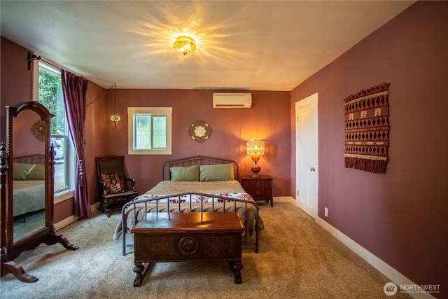 606 State St, Centralia, WA 98531 - bedroom featuring an AC wall unit and carpet floors