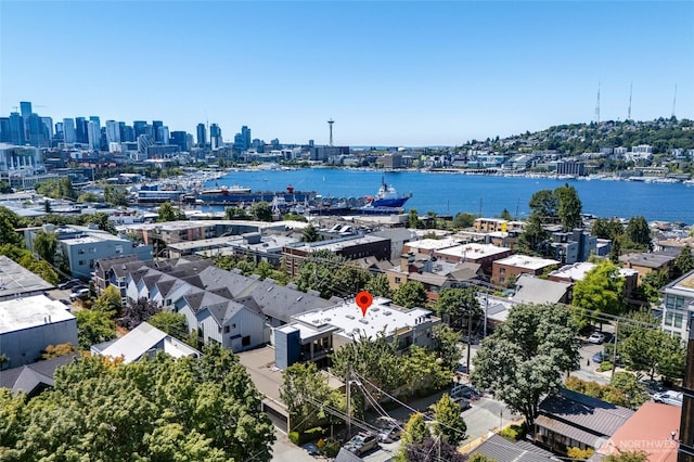 201 E Boston St Unit 2100, Seattle, WA 98102 - aerial view of city skyline and a large body of water