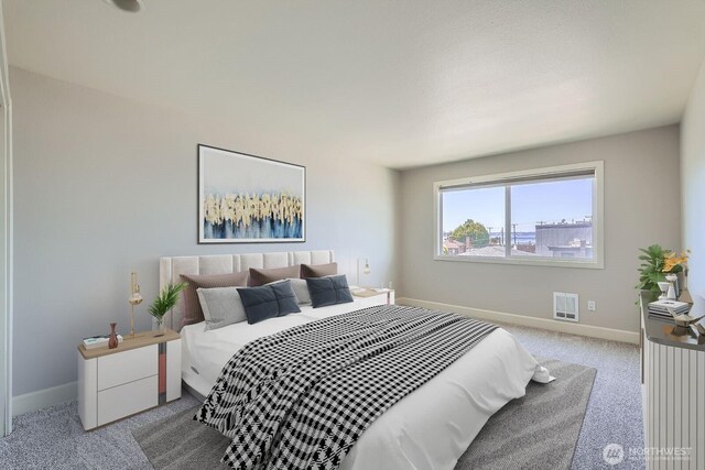 2514 57th Ave SW Unit 301, Seattle, WA 98116 - bedroom featuring carpet flooring