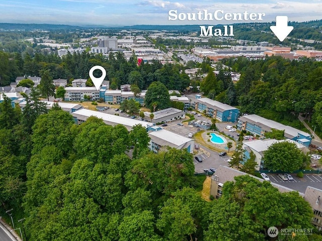 15146 65th Ave S Unit 518, Tukwila, WA 98188 - drone / aerial view of a pool