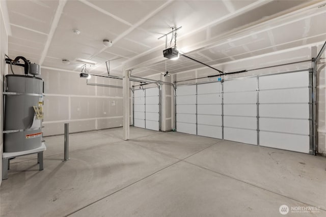 14756 88th Way SE Unit 10, Yelm, WA 98597 - garage with strapped water heater and a garage door opener