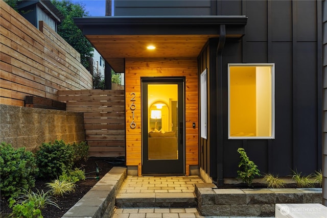 2616 E Roy St, Seattle, WA 98112 - property entrance featuring board and batten siding