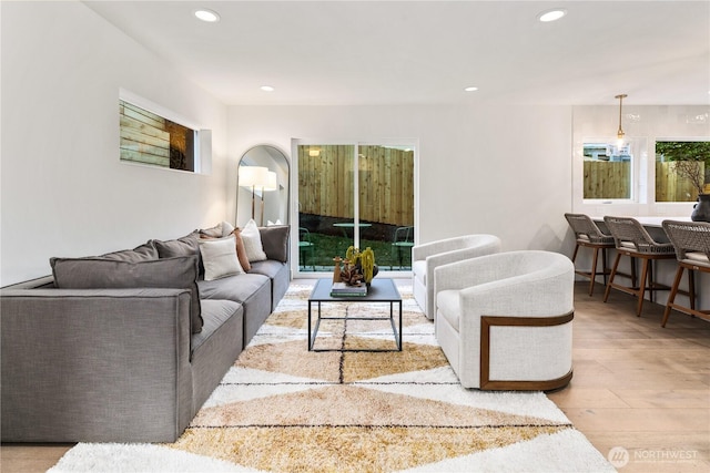 2616 E Roy St, Seattle, WA 98112 - living area with wood finished floors and recessed lighting