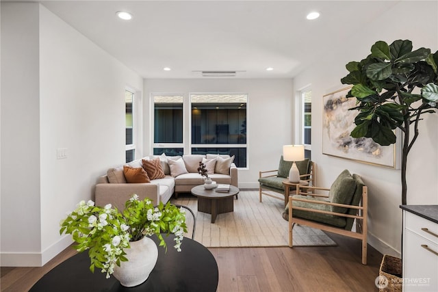 2618A E Roy St, Seattle, WA 98112 - living area with wood finished floors and recessed lighting
