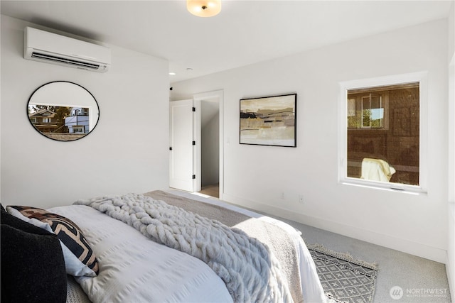 2618A E Roy St, Seattle, WA 98112 - carpeted bedroom with an AC wall unit and recessed lighting