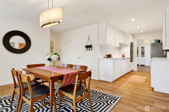 10507 NE 193rd St, Bothell, WA 98011 - dining area featuring light wood-style floors and recessed lighting