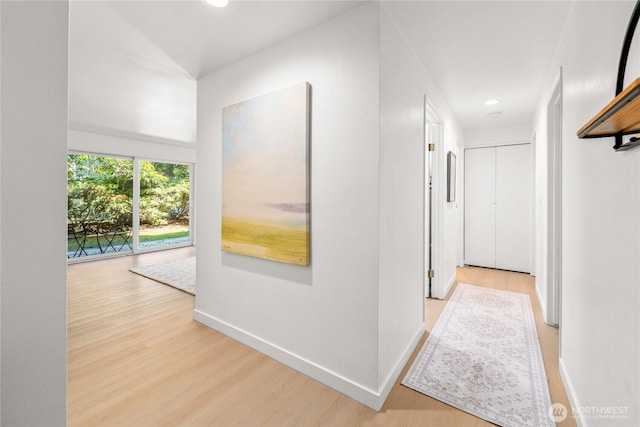12504 NE 142nd Ln Unit C102, Kirkland, WA 98034 - corridor featuring wood finished floors and recessed lighting