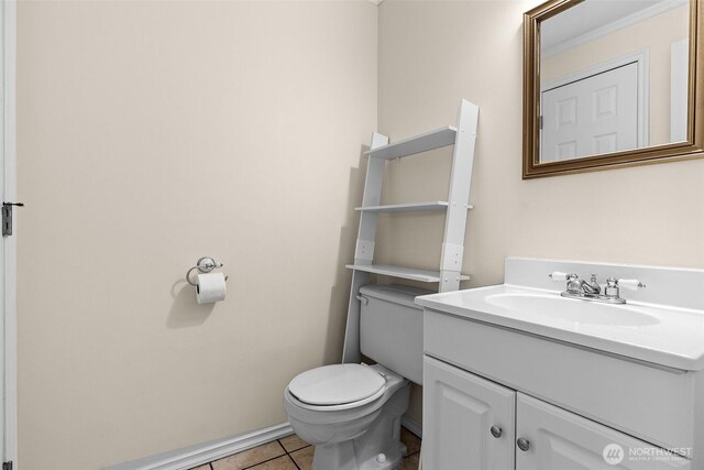 2621 Mountain View Ave W Unit 5B, Tacoma, WA 98466 - half bathroom with vanity and tile patterned floors