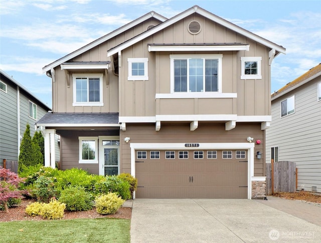 16271 SE 181st St, Renton, WA 98058 - craftsman house featuring board and batten siding, driveway, and an attached garage