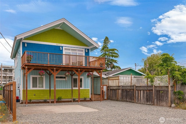 4824 Willow Dr, Blaine, WA 98230 - rear view of property featuring a wooden deck