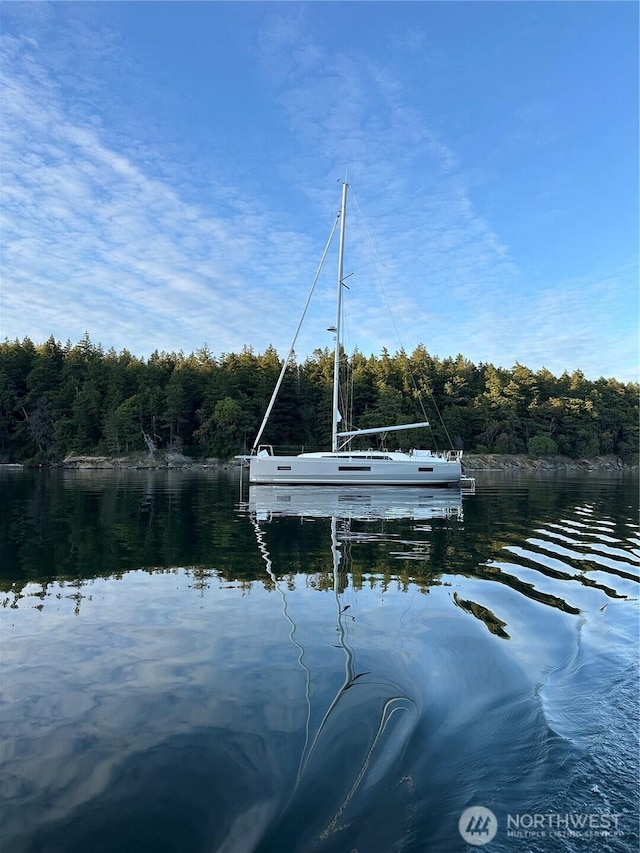 1600 5th St Unit D-162, Anacortes, WA 98221 - dock area featuring a water view and a view of trees