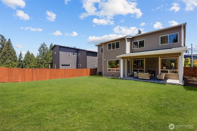 23422 26th Ave SE, Bothell, WA 98021 - back of property featuring an outdoor living space and a patio area