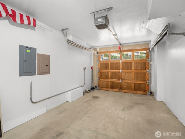 3011 Humes Pl W, Seattle, WA 98119 - garage with electric panel and a garage door opener