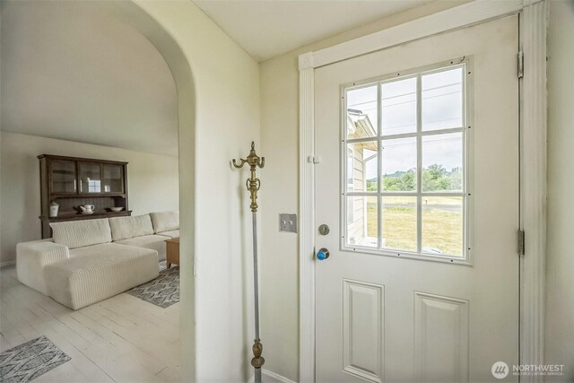 143 Mauerman Rd, Chehalis, WA 98532 - doorway with arched walkways and wood finished floors