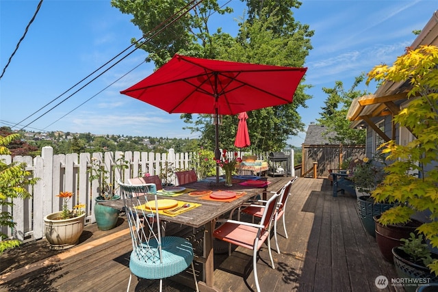 1524 30th Ave, Seattle, WA 98122 - wooden terrace with outdoor dining space