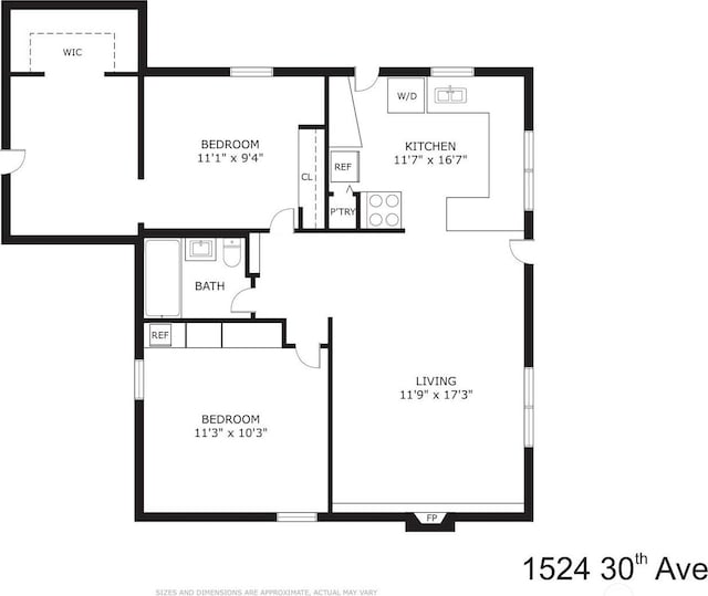1524 30th Ave, Seattle, WA 98122 - view of home floor plan