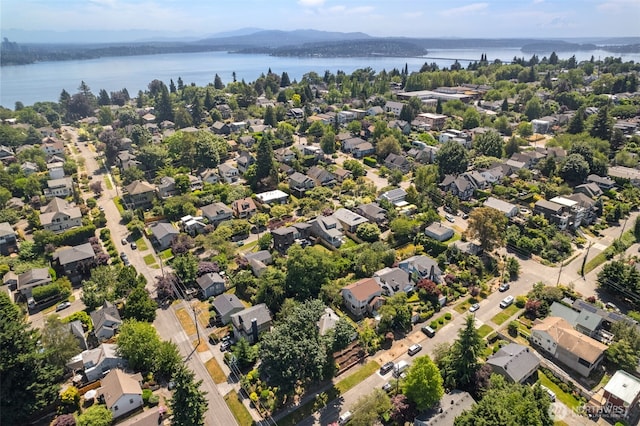 1524 30th Ave, Seattle, WA 98122 - aerial perspective of suburban area with a water and mountain view