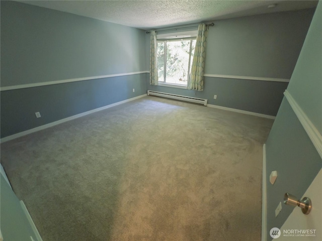 1717 150th Ave SE Unit 31, Bellevue, WA 98007 - empty room with a baseboard radiator, a textured ceiling, and carpet flooring