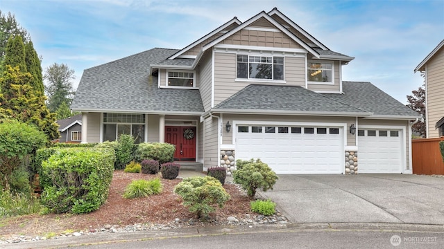 17303 SE 185th St, Renton, WA 98058 - craftsman house with a shingled roof, driveway, and a garage