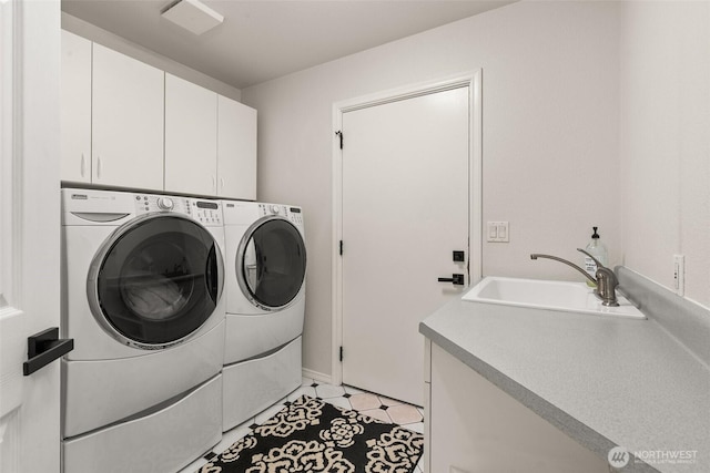 4618 51st Street Ct E, Tacoma, WA 98443 - laundry room featuring cabinet space and independent washer and dryer