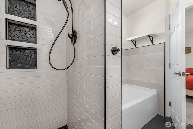 209 4th Ave N, Algona, WA 98001 - bathroom featuring tiled shower and a tub to relax in