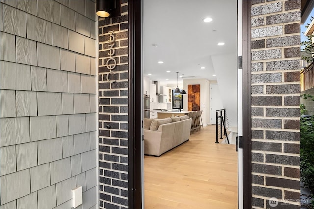 330 3rd Ave S Unit C, Kirkland, WA 98033 - living area featuring recessed lighting and light wood finished floors