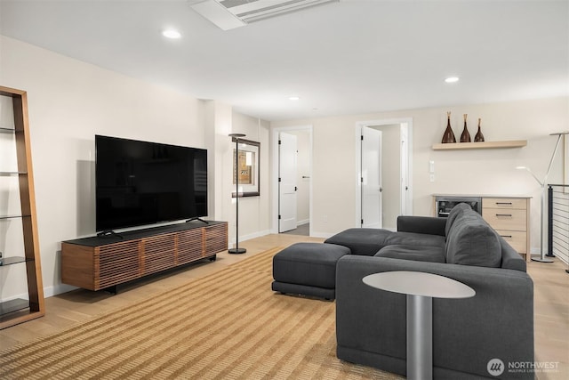 330 3rd Ave S Unit C, Kirkland, WA 98033 - living room with recessed lighting and light wood-style floors