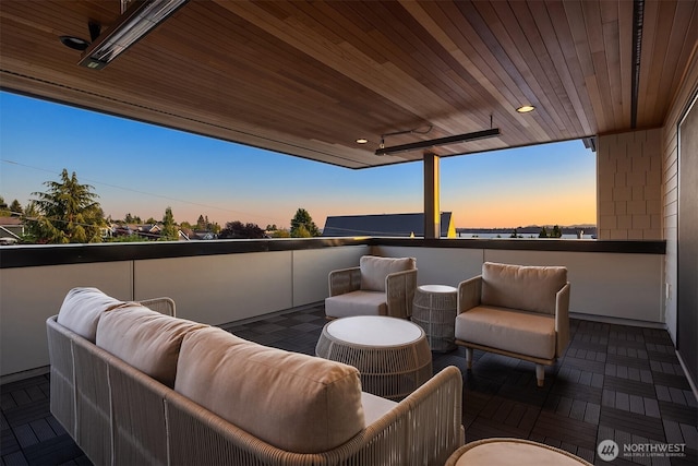 330 3rd Ave S Unit C, Kirkland, WA 98033 - patio terrace at dusk featuring a balcony