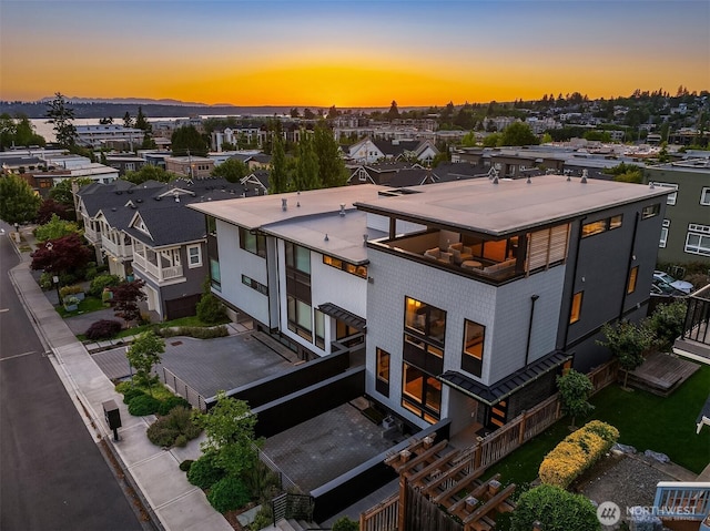 330 3rd Ave S Unit C, Kirkland, WA 98033 - aerial view at dusk