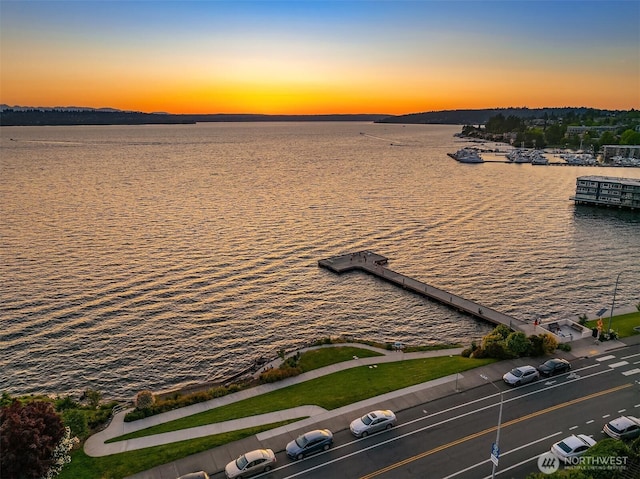 330 3rd Ave S Unit C, Kirkland, WA 98033 - aerial view at dusk of a water view