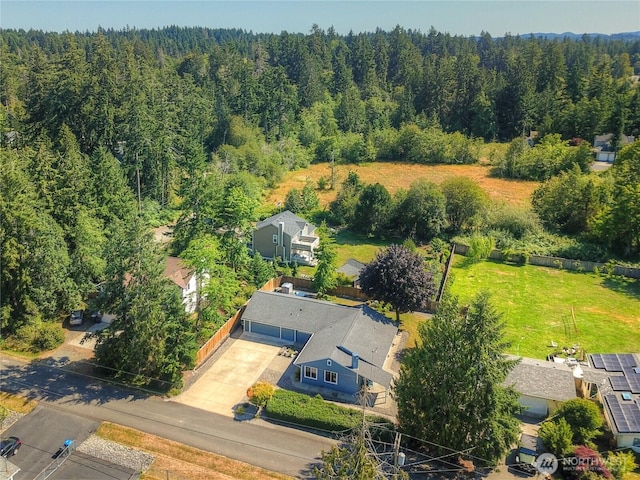 541 75th Way NE, Olympia, WA 98506 - aerial view of property and surrounding area featuring a heavily wooded area