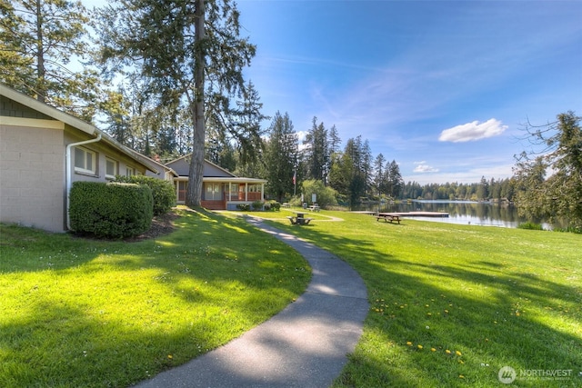 21410 SE 265th Pl, Maple Valley, WA 98038 - view of green lawn featuring a water view