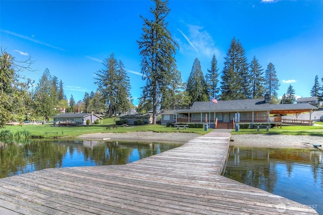 21410 SE 265th Pl, Maple Valley, WA 98038 - dock with a water view and a yard