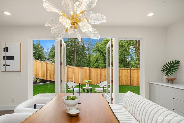 3968 162nd Pl SE, Bellevue, WA 98006 - dining room with recessed lighting and baseboards