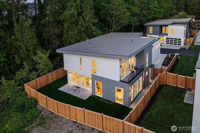 3968 162nd Pl SE, Bellevue, WA 98006 - back of property featuring a fenced backyard and a forest view
