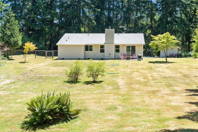 5414 70th Ave NE, Olympia, WA 98516 - rear view of house with a chimney
