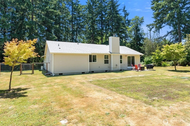 5414 70th Ave NE, Olympia, WA 98516 - rear view of house with crawl space and a chimney