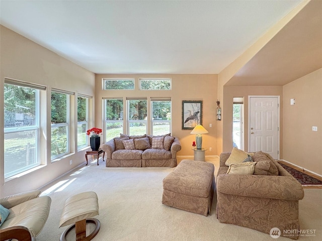 77 A Rd, Less Traveled, Sequim, WA 98382 - carpeted living room featuring baseboards