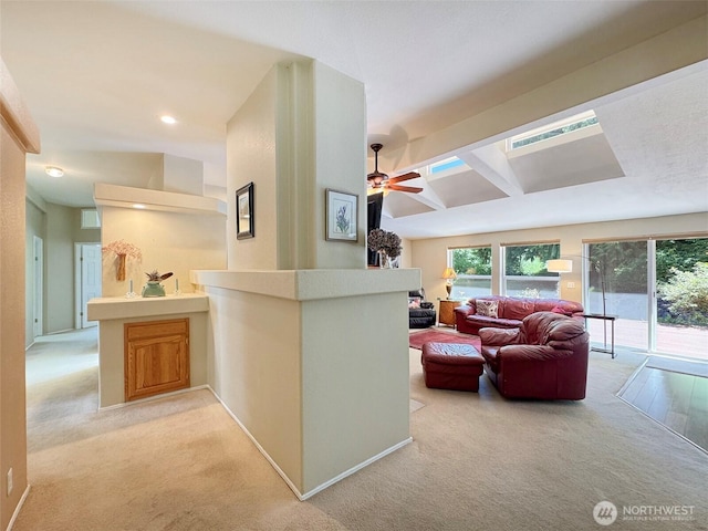 77 A Rd, Less Traveled, Sequim, WA 98382 - hall with light carpet and lofted ceiling