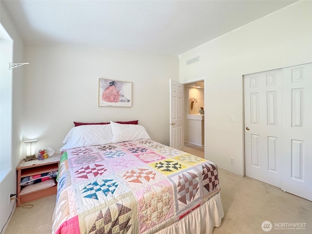 77 A Rd, Less Traveled, Sequim, WA 98382 - bedroom featuring light colored carpet and a closet