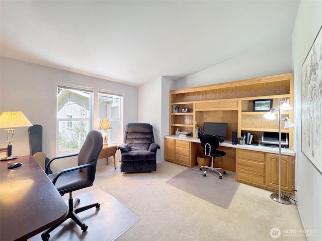 77 A Rd, Less Traveled, Sequim, WA 98382 - office space featuring light carpet and vaulted ceiling