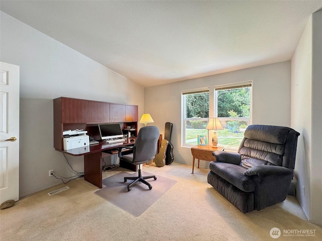 77 A Rd, Less Traveled, Sequim, WA 98382 - office with light colored carpet and vaulted ceiling