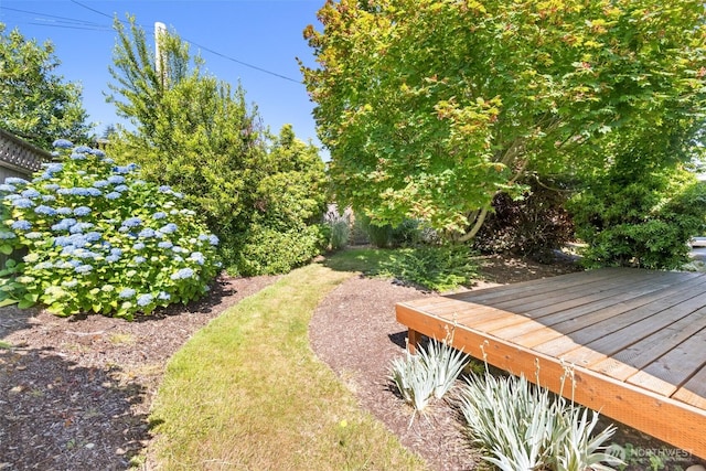 2512 Columbus Ave, Port Angeles, WA 98362 - view of yard with a deck