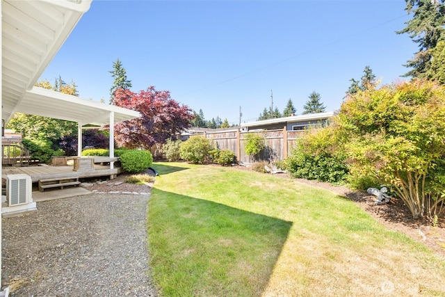 2512 Columbus Ave, Port Angeles, WA 98362 - view of yard featuring a wooden deck